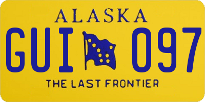 AK license plate GUI097