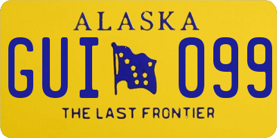 AK license plate GUI099