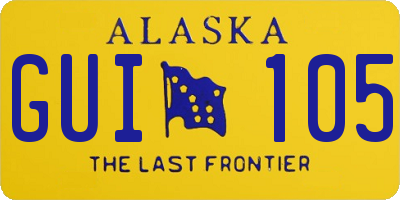 AK license plate GUI105