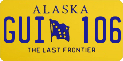 AK license plate GUI106