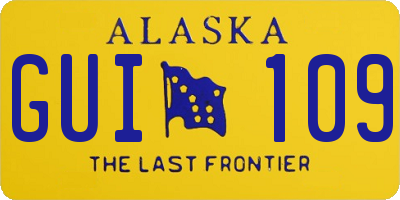 AK license plate GUI109