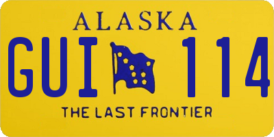 AK license plate GUI114