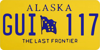 AK license plate GUI117
