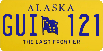 AK license plate GUI121