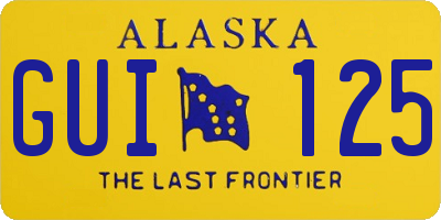 AK license plate GUI125