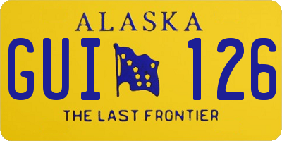 AK license plate GUI126
