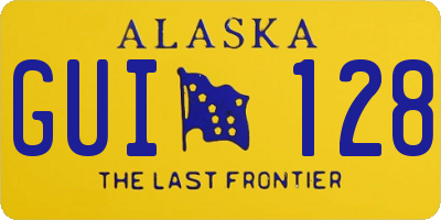 AK license plate GUI128