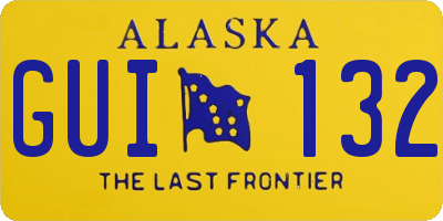 AK license plate GUI132