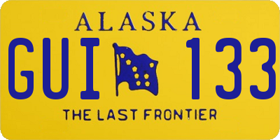 AK license plate GUI133