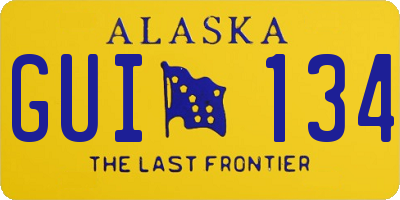 AK license plate GUI134