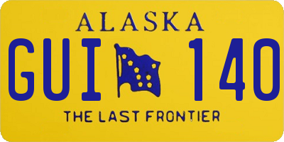 AK license plate GUI140