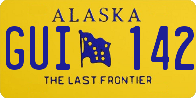 AK license plate GUI142