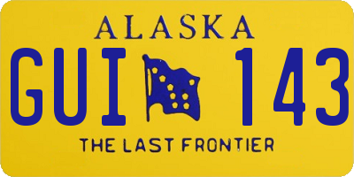 AK license plate GUI143
