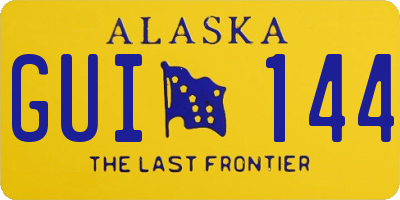 AK license plate GUI144