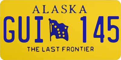 AK license plate GUI145