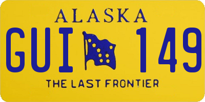 AK license plate GUI149