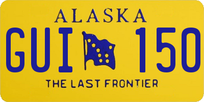 AK license plate GUI150