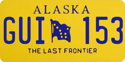AK license plate GUI153