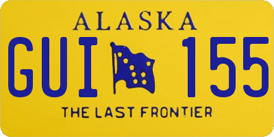 AK license plate GUI155