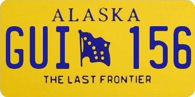 AK license plate GUI156