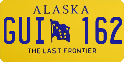 AK license plate GUI162