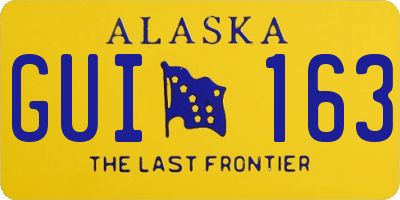 AK license plate GUI163
