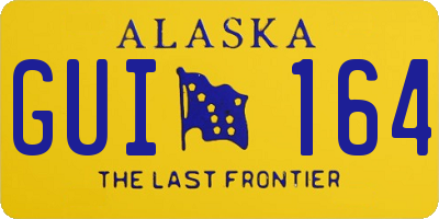 AK license plate GUI164