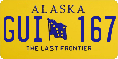 AK license plate GUI167