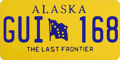 AK license plate GUI168