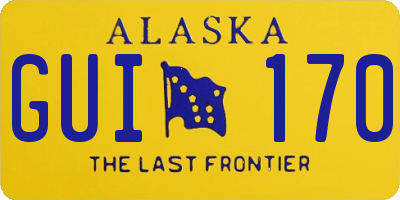 AK license plate GUI170