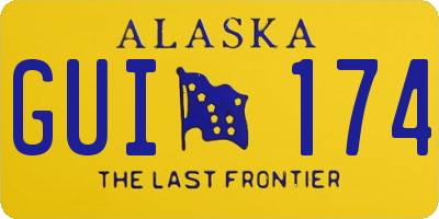 AK license plate GUI174