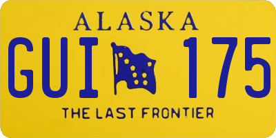 AK license plate GUI175