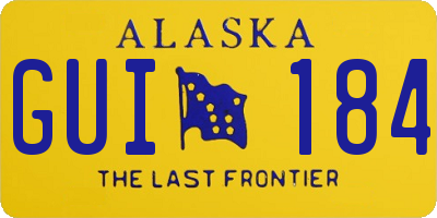 AK license plate GUI184