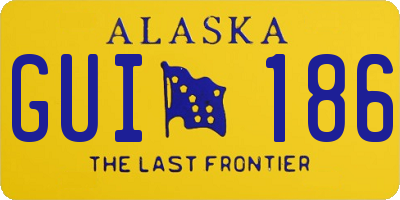 AK license plate GUI186