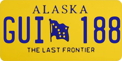 AK license plate GUI188