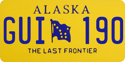 AK license plate GUI190