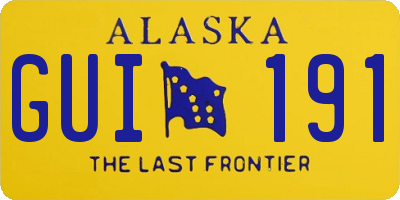 AK license plate GUI191