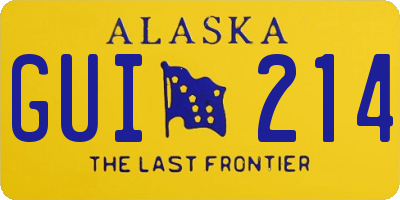 AK license plate GUI214