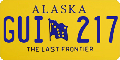 AK license plate GUI217