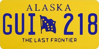 AK license plate GUI218