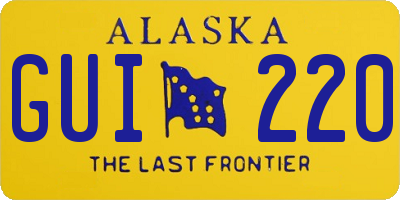 AK license plate GUI220