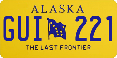 AK license plate GUI221