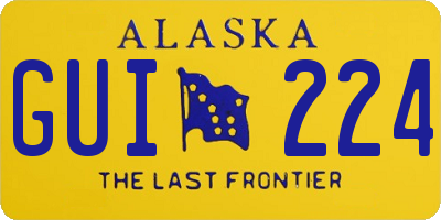 AK license plate GUI224