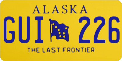 AK license plate GUI226