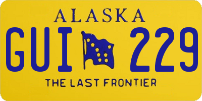 AK license plate GUI229