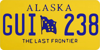 AK license plate GUI238