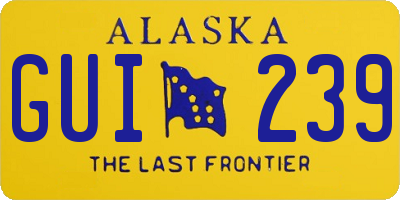 AK license plate GUI239