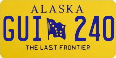 AK license plate GUI240