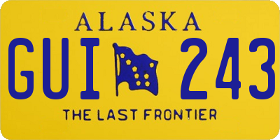 AK license plate GUI243