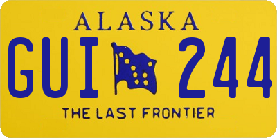 AK license plate GUI244